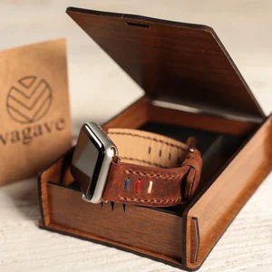 Apple Watch 42MM 44MM 45MM 49MM 3 / 4 / 5 / 6 / Se / 7 / 8 / Ultra / Ultra 2 Deri Kordon Deri Kayış Taba