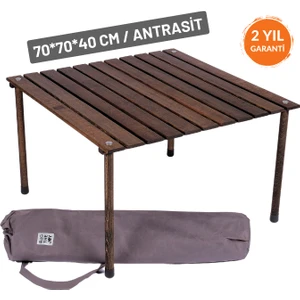 Bag The Joy 70x70x40 Katlanır Rulo Kamp ve Piknik Masası - Antrasit