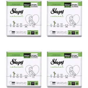 Natural Bebek Bezi 5 Beden 20'li x 4 Paket 80 Adet