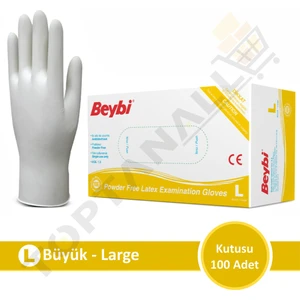 Lateks Pudrasız Muayene Eldiveni MDR - 100'lük Kutu