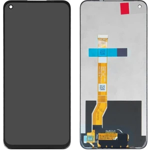 Oppo A96 Uyumlu LCD Dokunmatik Ekran Çıtasız Siyah(Tamir Seti Hediyeli)