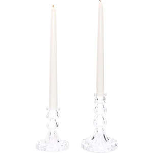 2li Kristal Şamdan Mumluk ve Mum Seti