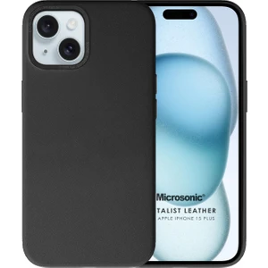 Apple iPhone 15 Plus Kılıf Metalist Leather Siyah