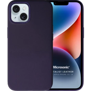 Apple iPhone 14 Kılıf Metalist Leather Mor