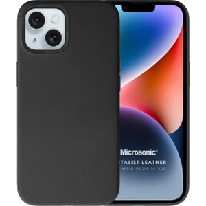 Apple iPhone 14 Plus Kılıf Metalist Leather Siyah