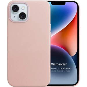 Apple iPhone 14 Plus Kılıf Metalist Leather Pembe