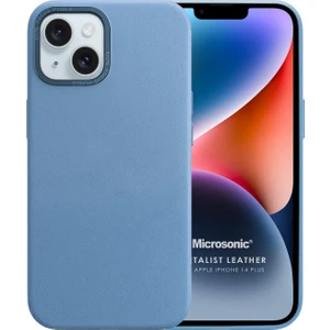 Apple iPhone 14 Plus Kılıf Metalist Leather Mavi