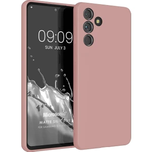 Matte Silicone Samsung Galaxy A55 Kılıf Rose Gold