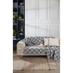 Çok Amaçlı Tek Kişilik Pike, Koltuk Örtüsü 170 x 230 cm - Dama Desenli