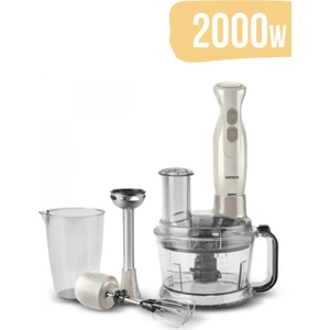2000W Turbo Doğrayıcı, Dilimleme, Rondo, Blender - Ikili Çelik Mikser 6 In 1 Çok Amaçlı Mutfak Robotu