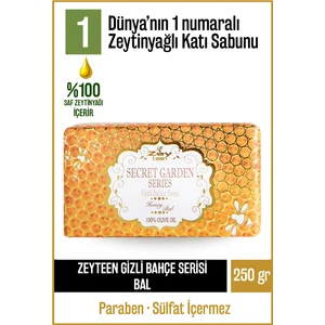 Doğal Gizli Bahçe Bal Ve Zeytinyağlı Katı Sabun Zeytinyağı Ballı El Sabunu Nemlendirici 250 gr