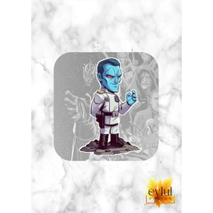 Eylül Design Star Wars Baskılı Özel Tasarım Baskılı Mdf Kare Bardak Altlığı