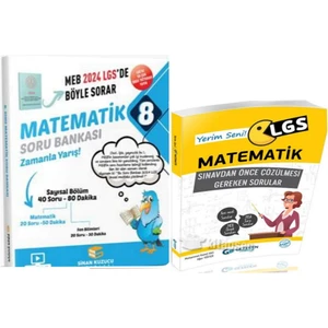 Sinan Kuzucu Yayınları 2024 LGS Matematik Soru Bankası + LGS Yerim Seni Türkçe
