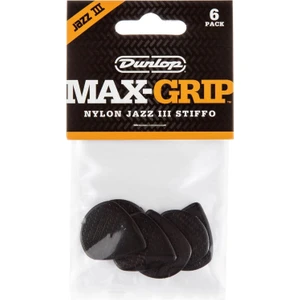 Jim Dunlop 471P3S Nyl Max Grip Jazz 3 6'lı Siyah Gitar Pena