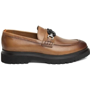 19578 Erkek Hakiki Deri Loafer Ayakkabı Taba