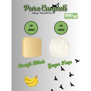 Purecanpati Muzlu Enerji Blok 10 Adet ve 10 Adet Gaga Taşı