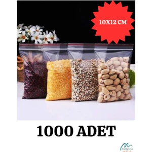 Merpak Ambalaj Kilitli Torba Şeffaf Kilitli Poşet Naylon Torba 10x12 cm 1000'LI