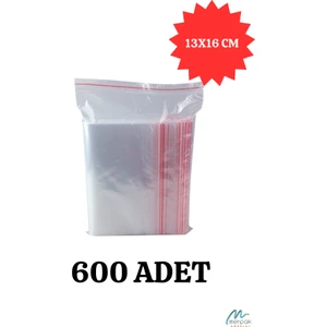 Merpak Ambalaj Kilitli Torba Şeffaf Kilitli Poşet Naylon Torba 13X16 cm 600'LÜ
