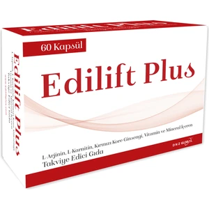 Dnz Global - Edilift Plus – 60 Kapsül | L-Arginin, L-Karnitin, Kırmızı Kore Ginsengi, Vitamin ve Mineral İçeren Takviye Edici Gıda