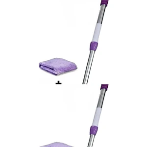 Yer Mopu Fayans Cam Duvar Yüzey Temizlik Mikrofiber Mandallı Mop (1 Adet Yedek Bez Hediye)