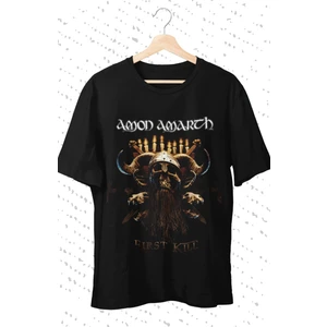 Fuddy Moda Amon Amarth Baskılı T-Shirt, Unisex Rock Metal Müzik Temalı Tişört