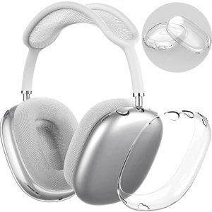 AirPods Max Kulaklıklarla Uyumlu Airmax ile Uyumlu Kılıf Kapağı, Şeffaf Yumuşak Tpu Kılıf Kapağı Silikon Üst Kapak, (Şeffaf )