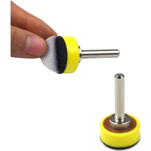 Dremel Tarzı Gravür Makineleri Için Mini Cırtlı Zımpara Tabanı 3 mm Sap 25MM Pad