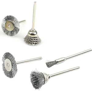 Dremel Proxxon Uyumlu 5 Parça Çelik Tel Fırça Seti Pas Kir Temizleme Zımparalama Kalıpçı Seti
