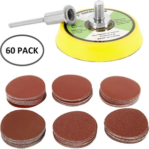 Dremel Proxxon Uyumlu Benzeri Gravür Makinası Için 5cm Çırt Taban Zımpara Seti 60 Adet Zımparalı Set