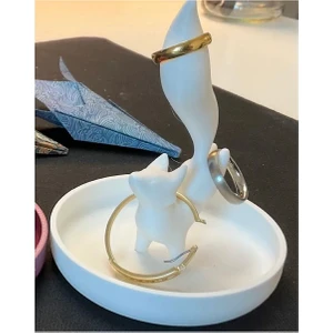 Design By Dans Eden Tilki Halka Tutucu ve Tepsi , Yüzüklük,mücevher Kutusu, Düzenleyici