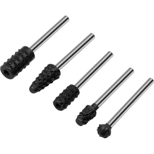 5 Parça Hss Ahşap Için Törpü Freze Uç Seti Dremel Benzeri Gravür Makinası Için Kalıpçı 3.17MM Sap