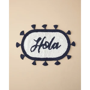 English Home Hola Pamuklu Banyo Paspası Lacivert-Beyaz