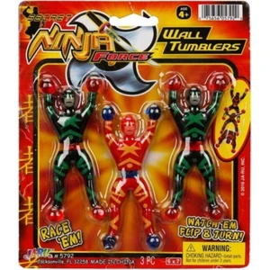 Oyuncak Duvara Yapışan Taklacı Ninja 3 Lü (Karışık Model 1 Adet)