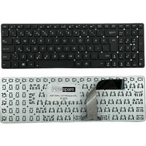 Asus ile Uyumlu K55N, K55V, K55VD, K55VJ, K55VM, K55VS, K75, K75A, K75V Notebook Klavye Siyah Tr