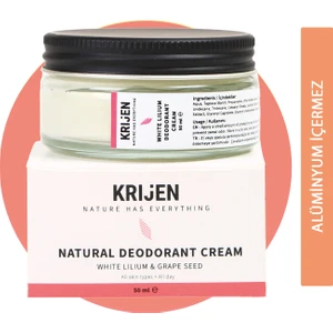 Doğal Deodorant - Beyaz Zambak & Üzüm Çekirdeği Krem Deodorant 50 Ml-Bitkisel