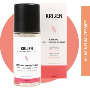 Doğal Deodorant - Beyaz Zambak & Tatlı Badem Roll-On Deodorant 50 ml - Bitkisel