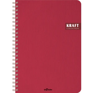 Kraft Ofis Defter Spiralli Kareli Kırmızı