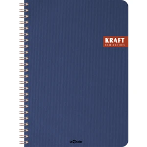 Le Color Kraft Ofis Defter Spiralli Kareli Lacivert