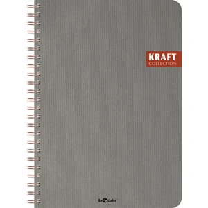Kraft Ofis Defter Spiralli Çizgili Gri