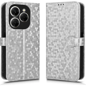 YH Mall Tecno Spark 20 Pro Deri Cüzdan Kapağı Için Kılıf Geometrik Desen Toka (Yurt Dışından)