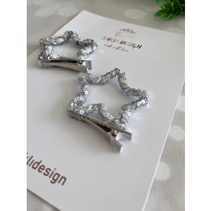 Saklı Design Gri 2'li Yıldız Toka