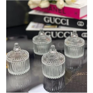 Mzgn Elta Cam Kapaklı Kahve Yanı Mini Lokumluk Şekerlik 6lı Cam Kapaklı Kahve Yanı Mini Lokumluk Şekerlik 6lı