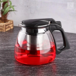 Süzgeçli Cam Demlik 1100 Ml. Tea Pot