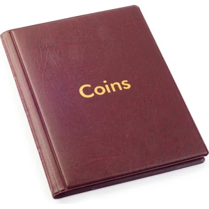 Koleksiyon Market,teksöz Madeni Para ALBÜMÜ,COINS,120 Para Kapasiteli,bordo,teksöz