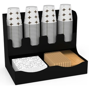 Karton Bardaklık Karton Bardak Standı Bardak Şeker Karıştırıcı Organizer Raf Otel, Kafe ,ofis Için