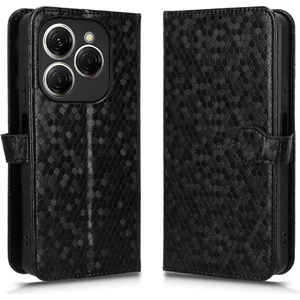 YH Mall Tecno Spark 20 Pro Deri Cüzdan Kapağı Için Kılıf Geometrik Desen Toka (Yurt Dışından)