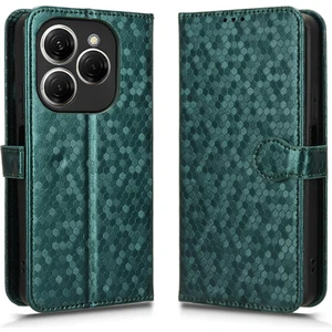 YH Mall Tecno Spark 20 Pro Deri Cüzdan Kapağı Için Kılıf Geometrik Desen Toka (Yurt Dışından)