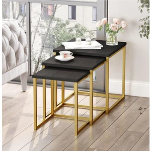 Ats Dekor Endüstriyel Tasarım 3 Lü Zigon Sehpa