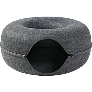 Keluofu Yuvarlak Donut Keçe Kedi Tüneli - Gri (Yurt Dışından)
