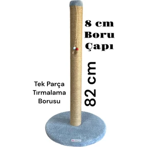 Lena Pet 82 cm Uzun Boy Yuvarlak Taban Tek Parça 8 cm Boru Çapı Kedi Tırmalama Tahtası